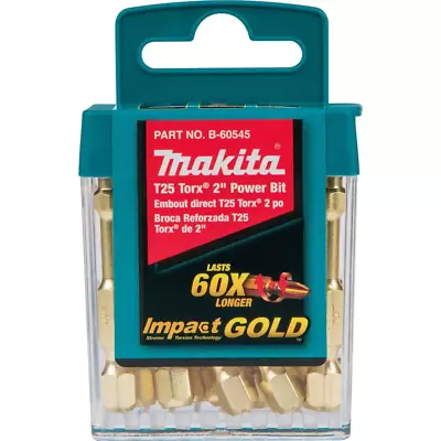 Impact GOLD T25 2 In. Power Bit Tic Tac (15-Piece) For High-Torque Impact Driver • $14.99