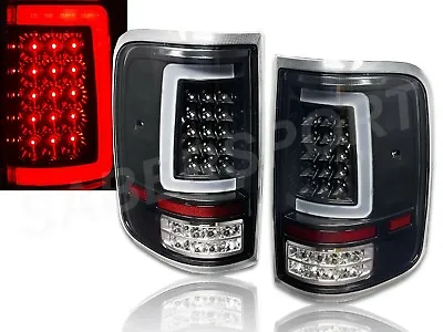 Set Of Pair Black Clear C-Bar Full LED Taillights For 2004-2008 Ford F-150 • $159.99