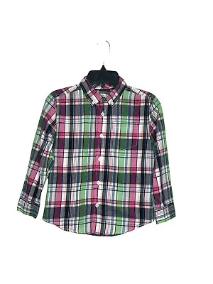 Gymboree Dress Me Up Multi Color Plaid Shirt Boy Sz 5-6 EUC • $10