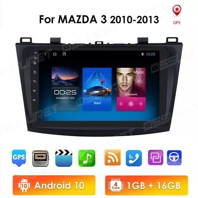 Android 10 Car Wifi No-DVD Radio Stereo GPS Navi BT Player For Mazda 3 2010-2013 • $131.39