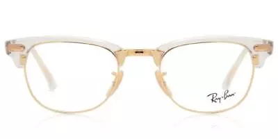 Ray-Ban Clubmaster Polished Tranparent RB5154 5762 49-21-140 Eyeglass Brand New • $114.99