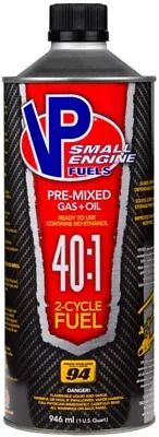 VP Racing Fuels 40:1 SEF 2 Cycle Pre-Mixed Gas + Oil Fuel Ready To Use • $15.47