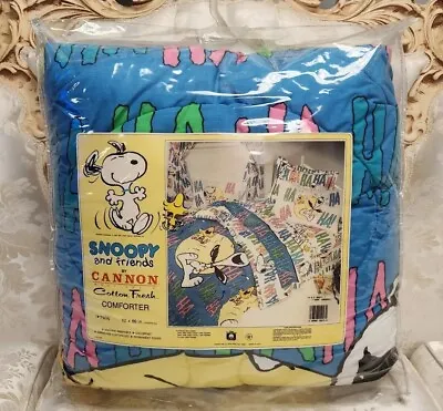 Vintage Peanuts Snoopy And Friends Twin Comforter Cannon  • $149