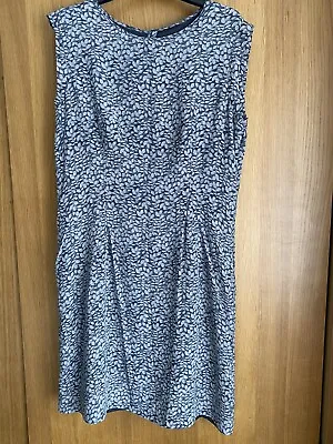 Marco O’Polo Grey Patterned Silk Knee Length Dress Size 14 • £22