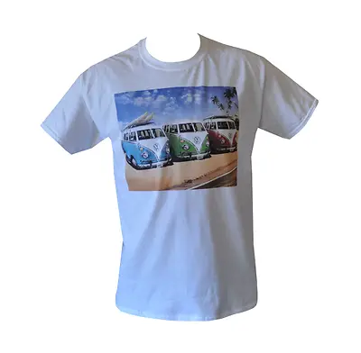 $29.99 • Buy T Shirt Vw Kombi Mens White All Sizes S To 3xl Free Post Surf Volkswagen Combi