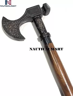 NauticalMart Walking Stick Viking Wooden Walking Cane For Men And Women Decorat • $69