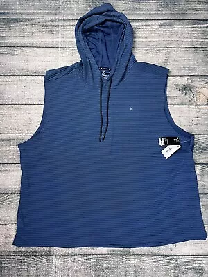 NWT Xersion Training Hoodie Workout Sleeveless Pullover Mens 4XL Cinched Hood • $36.99