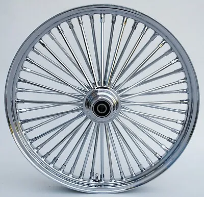 Chrome 48 King Spoke 21  X 2.15  Single Disc Wheel For Harley Dyna FXR Sportster • $284.99