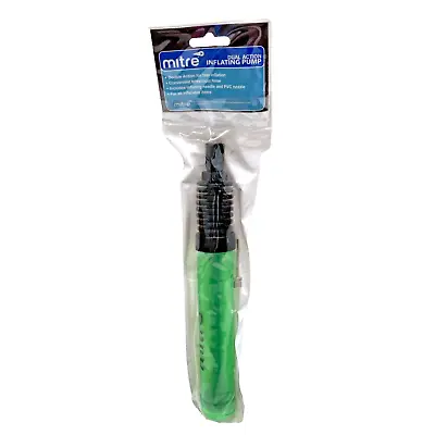 Mitre Inflating Pump Dual Action + Inflating Needle & PVC Nozzle Balls NEW 16 • $4.50