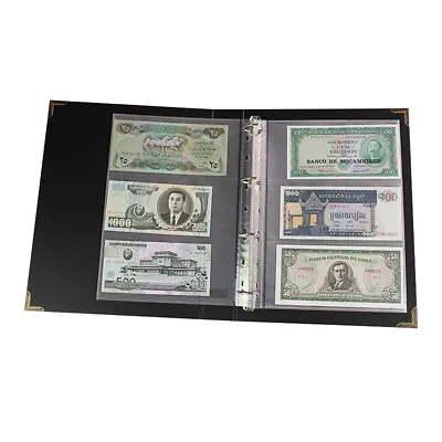 Pocket Currency Page Money Banknote Album Book Collection Money Storage Sheets • $15.86