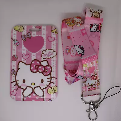 Sanrio Hello Kitty Pink Neck Lanyard For Keys ID Card Phone Keychain Holder • $13.90