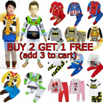 £9.81 • Buy Kids Toy Story Buzz Lightyear & Woody Pyjamas Spiderman Superhero Fancy Dress Up