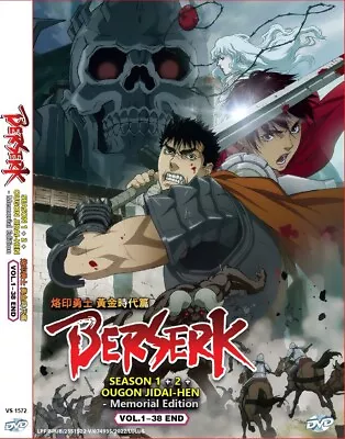 Anime Berserk Season 1-3 Vol.1-38 End Dvd English Dubbed Region All + Free Dvd • $33.29