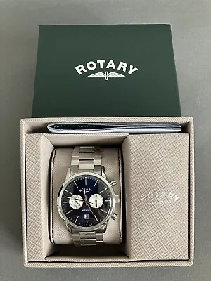 Rotary Avenger All Stainless Steel Quartz Chronograph Watch. • £75