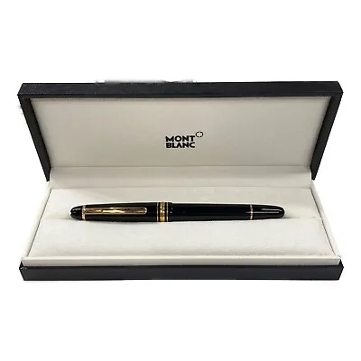 Montblanc Beautiful Fountain Pen 4810 MEISTERSTUCK W/ BOX Au585 Black Pre-owned • $399