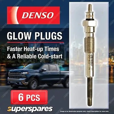 6 X Denso Glow Plugs For Toyota Landcruiser HJ47 HJ60 4.0 Diesel 2H 3980cc • $118.95