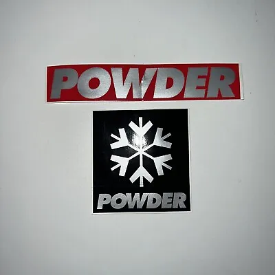 Lot Of 2 Vintage Powder Stickers Decals Winter Sports Snowboarding • $12