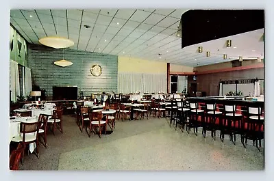 Postcard New York Wappingers Falls NY Holiday Bowling Alley Lounge 1960s Chrome • $40