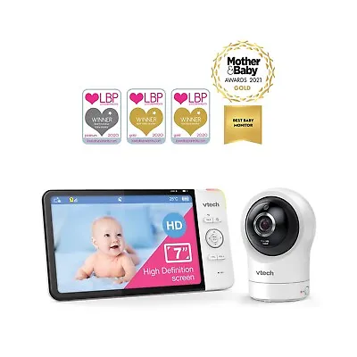 Vtech RM7764HD 7  Smart Wi-Fi 1080p Pan & Tilt Baby Monitor Was £169.99 • £126