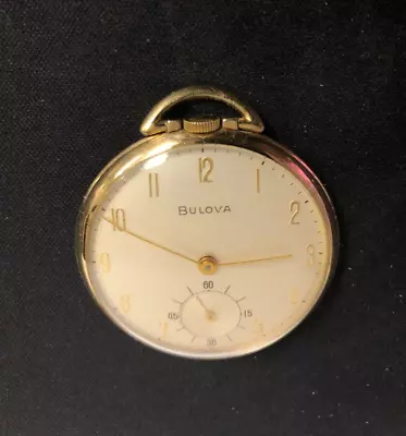 Vintage Bulova Pocket Watch 17 Jewel 10K RG  Swiss (17AH) • $115