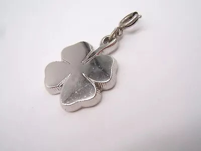 Vintage Signed Monet Silver Tone Charm Clover Shamrock • $8