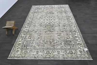 Oushak Turkish Vintage Rug 6x9 Kilim Rug Anatolian Handmade Boho Decor BROWN • $220