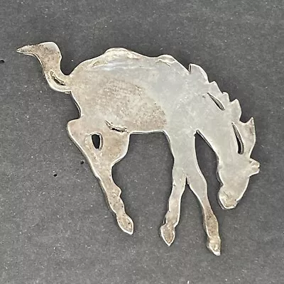 Vintage Sterling Silver 925 Brooch Pin Horse Mustang Colt 2.5”x2” 13.5 Grams • $35.99