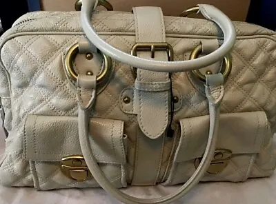 MARC JACOBS Cream Quilted Venetia Caviar Leather $1300 Ret. EUC Very Clean • $329