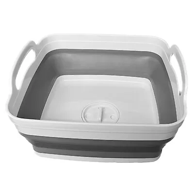 Collapsible Washing Up Bowl Food Strainer Dish Tub Drain Plug • £9.99