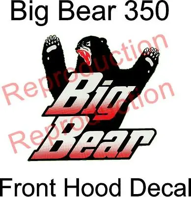 Yamaha BIG BEAR 4x4 2x4 350 OEM Front Hood Decal Graphic Sticker Plastic • $19.99