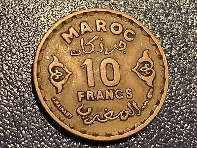 1 Coin Morocco Mohammed V 10 Francs From Circulation • $4.26