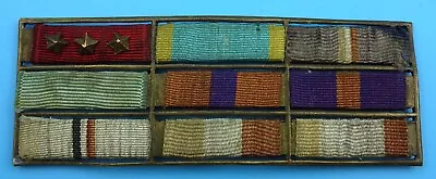 Q72 Beautiful Mexican Officer's Medal Ribbon Bar Brass Mex Rev • $44.99