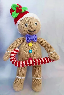 KNITTING PATTERN Gingerbread Man Christmas Toy Ornament Candy Cane Decoration DK • £2.19