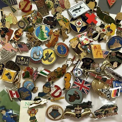 U PICK Vintage ASSORTED BADGES LAPEL PIN Button BOWLS METAL ENAMEL RUBBER 1970s+ • £1.97