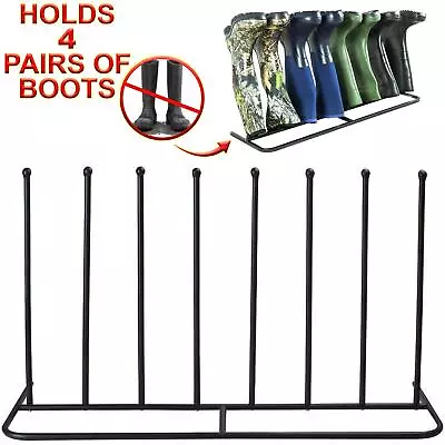 Boot Shoe Rack Wellington Boot Hanger Wellies Welly Stand 4 Pairs Holder Dryer • £14.85