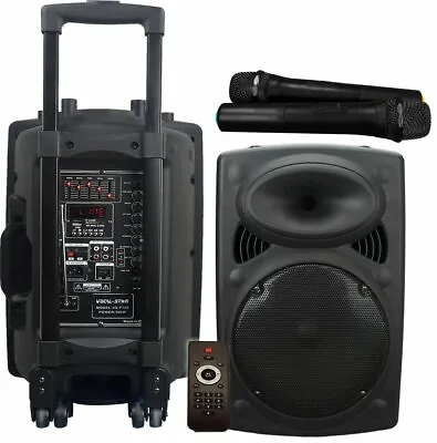 £199.99 • Buy Vocal-Star VS-P120 Karaoke Machine Speaker Bluetooth 12  300w 2 Wireless Mics