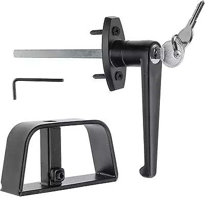 Shed Door Latch L-Handle Lock Kit With 2 Keys 4-1/2  Stem Shed Lock Barn Door L • $27.78