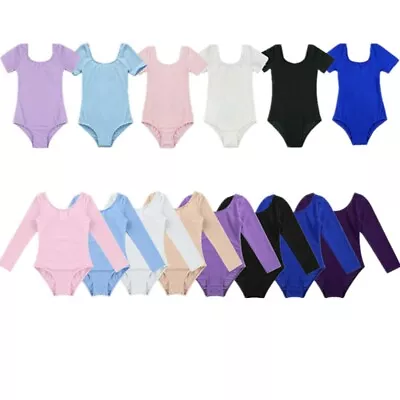 £6.39 • Buy Girls Kids Leotards Ballet Dance Gymnastics Long Sleeve Sport Bodysuit Dancewear