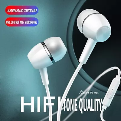 In Ear Bass Wired Headphones Stereo Earphones Mp3 Sport Phone Earbuds With Mic • $0.16