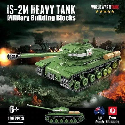 1092PCS Heavy Tank Military Building Blocks MOC Set WW2 Serials Brick Model Toys • $107.95