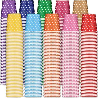 1000 Pack 5Oz Paper Cups Multicolor Small Disposable Cups Dot Water Cups Bulk • $70.21