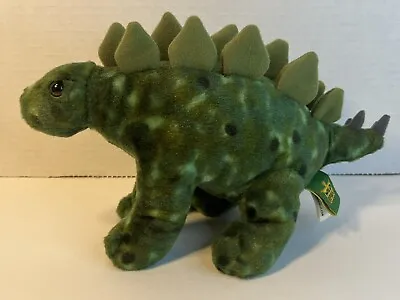 Wild Republic Dinosaur Beanbag Plush Stuffed Animal Stegosaurus Green Dino 2012 • $9.99