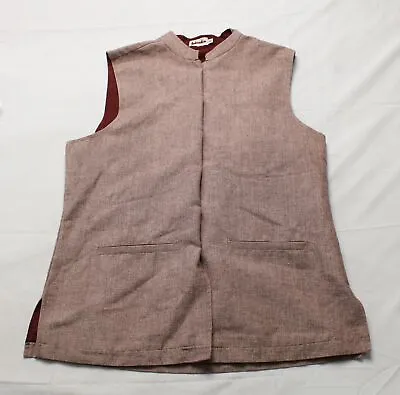 Fabindia Men's Sleeveless Front Buttons Nehru Jacket EG7 Red Heather Size 38 • $25.99