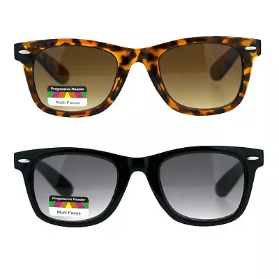 Retro Horn Rim Multi 3 Focus Progressive Reading Sunglasses • $13.95
