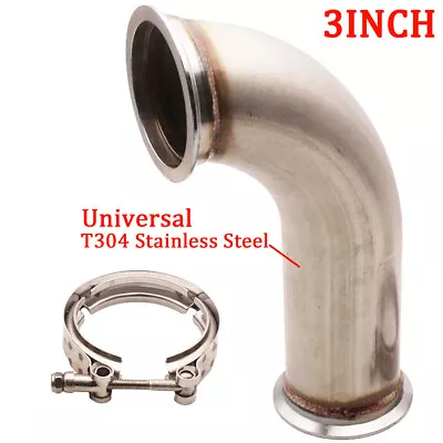 $76.99 • Buy 3  90 Degree Garrett V-Band W/Clamp Pipe Short Leg 6  LEG Downpipe T304 SS Steel
