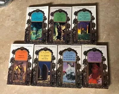 Chronicles Of Narnia C.S. Lewis Complete 7 Book Set Harper Collins 1994 • $16