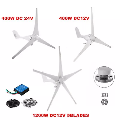 400W-1200W Wind Turbine Generator 5 Blades Charger Controller Windmill Power DC • $115.50