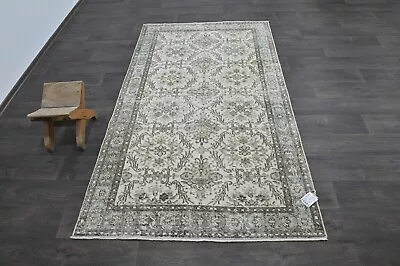 Oushak Turkish Vintage Rug 4x7 Kilim Rug Anatolian Handmade Boho Decor BEIGE • $200