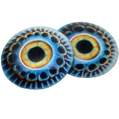 Pair Kraken Sea Monster Glass Eyes Jewelry Dolls Taxidermy Flatback Cabochons • $4.89