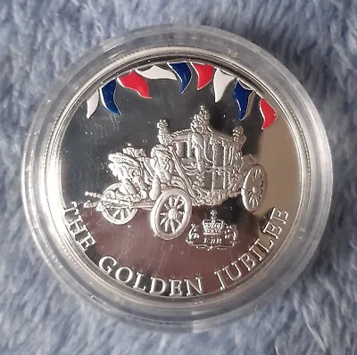 Falkland Islands 50 Pence 2002 .925 Silver The Golden Jubilee • £25